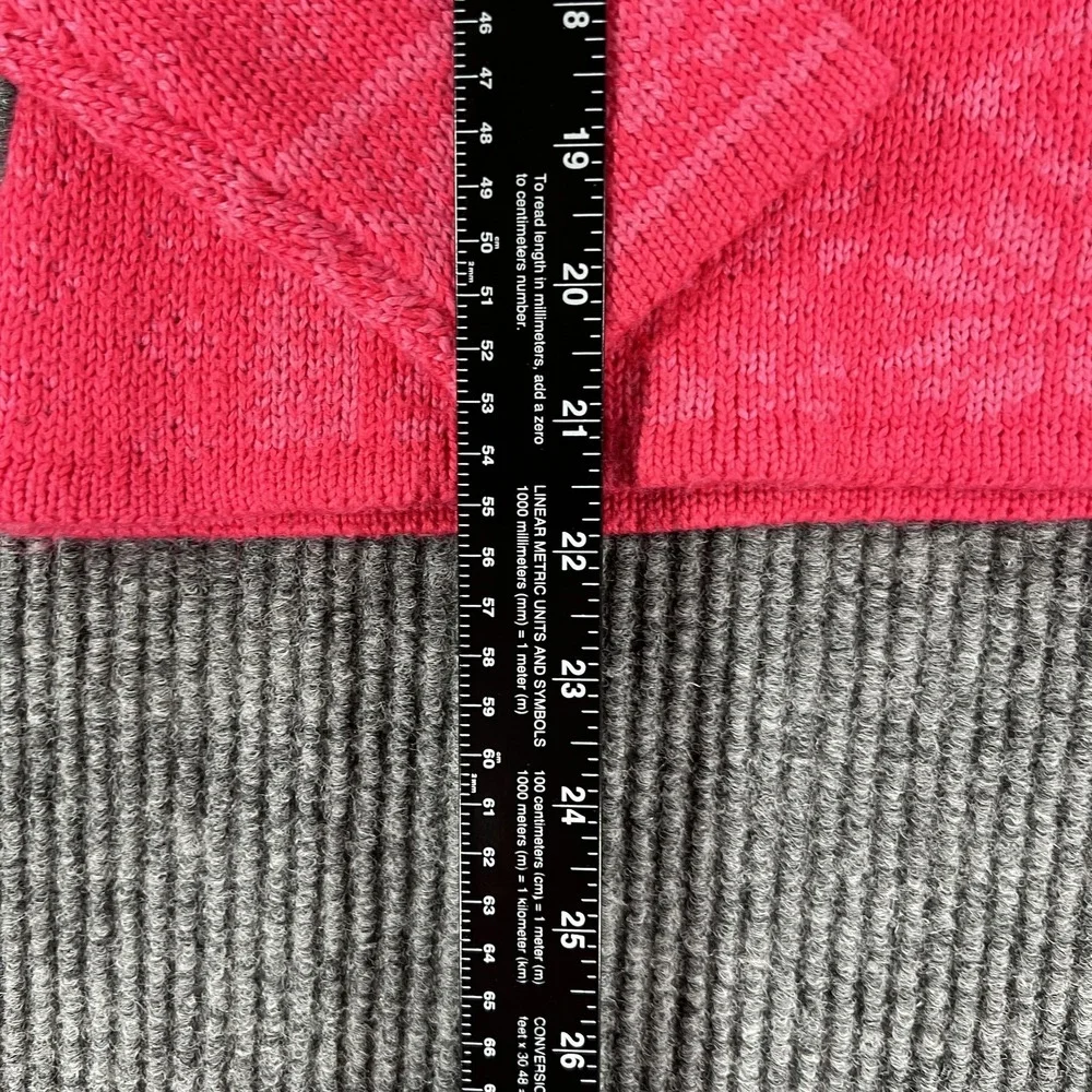 Obermeyer Sweater Womens Medium Pink Mimi 1/4 Zip Fair Isle‎ Ski Wool Blend - Picture 10 of 13